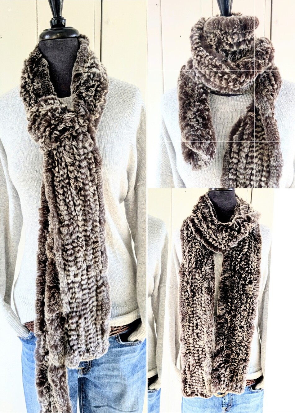 Long Chinchilla Scarf